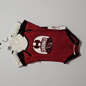 6-9m NFL AZ Cardinals Girl's Onesie Set